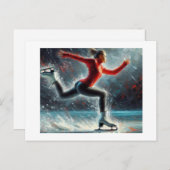 Der Eis-Skater Postkarte (Vorne/Hinten)