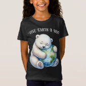 Der Eisbär des Earth Day gibt der Erde eine Umarmu T-Shirt (Vorderseite)