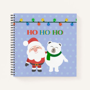 Der Eisbär des Weihnachtsmanns niedlich wie Weihna Notizblock