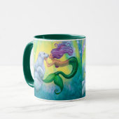 Der Eisbär-Kuss der Meerjungfrau Tasse (Vorderseite Links)