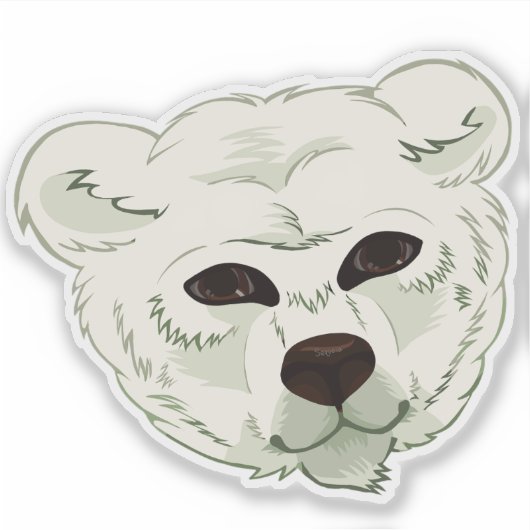 Der Eisbär // Vinyl-Aufkleber Aufkleber (Vorderseite)