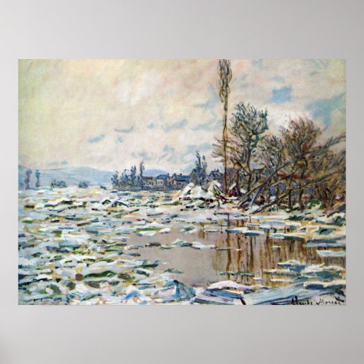 Der Eisbruch von Claude Monet Poster (Vorne)
