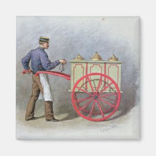 Der Eiscreme-Verkäufer, 1895 Magnet