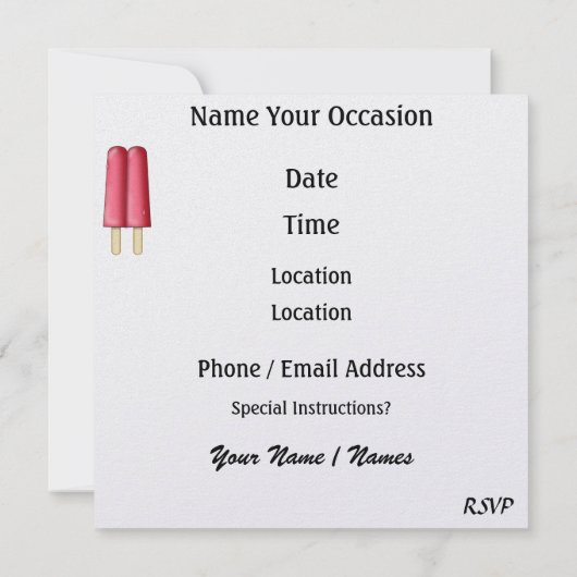 Der Eiskrem - SRF Einladung (Rückseite)