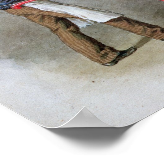 Der Eisverkäufer, 1895 Poster (Ecke)