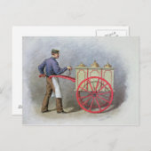 Der Eisverkäufer, 1895 Postkarte (Vorne/Hinten)