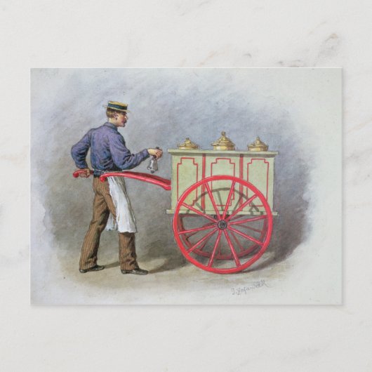 Der Eisverkäufer, 1895 Postkarte (Vorderseite)
