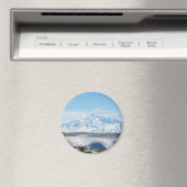 Der Elbrus (der höchste Berg Europas) Magnet (In Situ (Geschirrspüler))