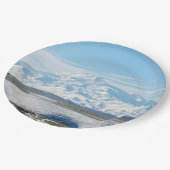 Der Elbrus (der höchste Berg Europas) Pappteller (Schrägansicht)
