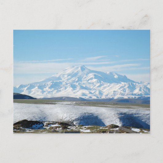 Der Elbrus (der höchste Berg Europas) Postkarte (Vorderseite)
