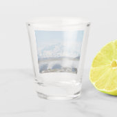 Der Elbrus (der höchste Berg Europas) Schnapsglas (Rückseite)