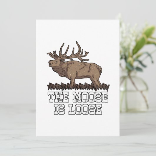 Der Elch ist locker Dankeskarte (Stehend Vorderseite)
