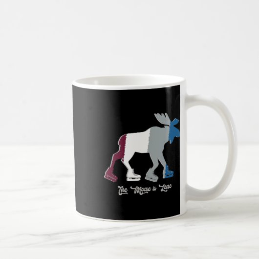 Der Elch ist locker - Eishockeyschlittschuhe Kaffeetasse (Rechts)