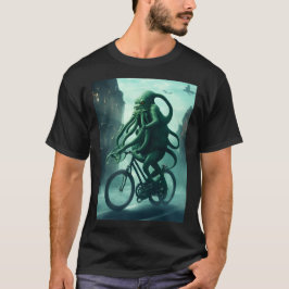 Der Eldritch-Radfahrer Cthulhu fährt ein Bike T-Shirt