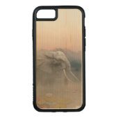 Der Elefant Carved Wood iPhone Hülle (Rückseite)