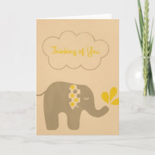 Der Elefant, der an Sie denkt, kardieren Karte