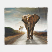 Der Elefant Fleecedecke (Vorderseite (Horizontal))