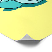 Der Elefant im Cartoon Poster (Ecke)