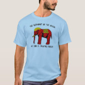 Der Elefant im Raum niemand spricht T-Shirt (Vorderseite)