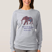 Der Elefant-langes Hülsen-Shirt der Frauen