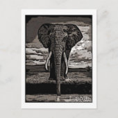 Der Elefant Postkarte (Vorderseite)