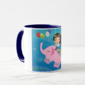 Der Elefant-Reiter Tasse (Vorderseite Links)