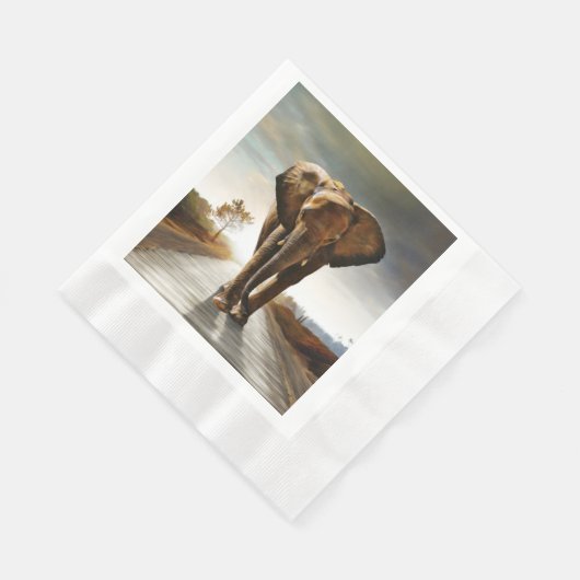 Der Elefant Serviette (Ecke)