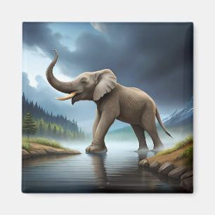 Der Elefant und Elfenbeinküste dieses Mastodon-Pac Magnet