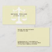 Der Elegante Anwalt säubert dem Geborenen Visitenkarte (Vorne/Hinten)