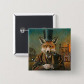 Der elegante Fuchs-Abzeichen-Button Button (Vorne & Hinten)