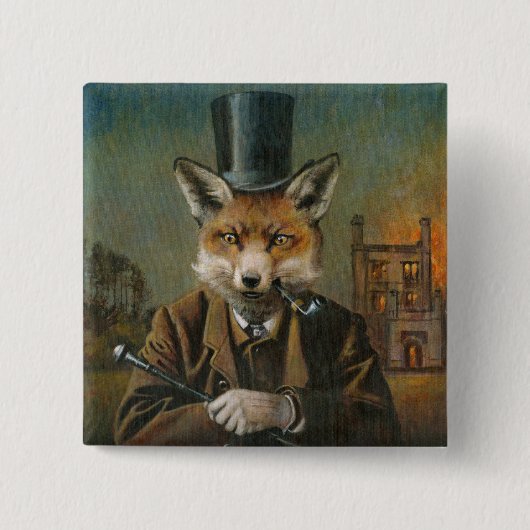 Der elegante Fuchs-Abzeichen-Button Button (Vorderseite)