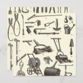 Der elegante Garten - Antique Garden Tools Einladung (Vorne/Hinten)