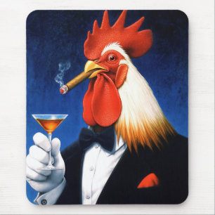 Der elegante Hahn Lustiger Herrenclub Mousepad