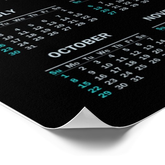 Der elegante Kalender 2023 als Poster (Ecke)