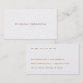 Der elegante klassische einfache Professioneller Visitenkarte (Vorne/Hinten)