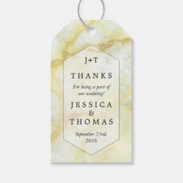 Der elegante Marmoreffekt der Hochzeitssammlung Geschenkanhänger