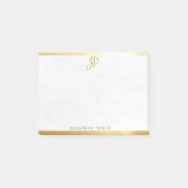 Der elegante moderne Goldmarmor säubern Post-it Klebezettel (Vorderseite)