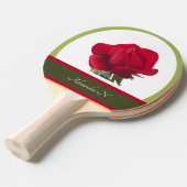 Der elegante Player: Rote Rose Malerei Tischtennis Schläger (Vorderseite)