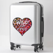 Der elegante rosa Leopardengeflecht Aufkleber (Koffer)