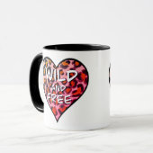Der elegante rosa Leopardengeflecht Tasse (Vorderseite Links)