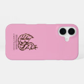 Der elegante Schwan Minimalist Blush iPhone 16 Hülle (Rückseite (Horizontal))