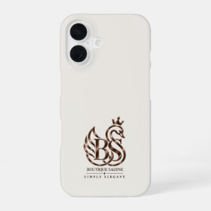 Der elegante Schwan Minimalist Elfenbein iPhone-Hü iPhone 16 Hülle
