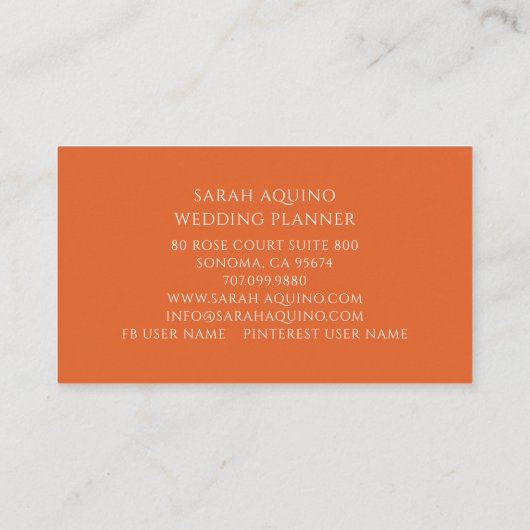 Der elegantes visitenkarte (Rückseite)