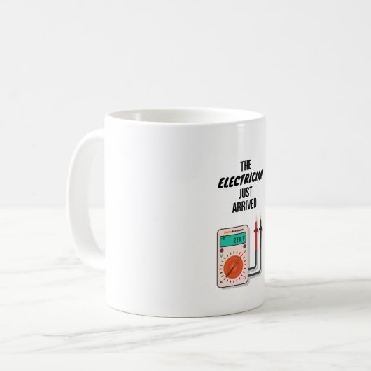 Der Elektriker hat gerade Geschenke für den Elektr Kaffeetasse (Vorderseite Links)