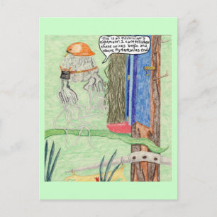Der Elektriker und sein Albtraum Postkarte