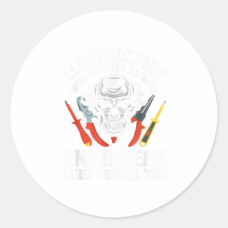 Der Elektriker wurde durch Motor geschaffen Runder Aufkleber