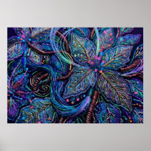 Der elektrische Lotus Erweckung Spirituelle Wandku Poster