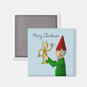 Der Elf aus dem Santa Claus Workshop Magnet (Vorderseite/Rückseite)