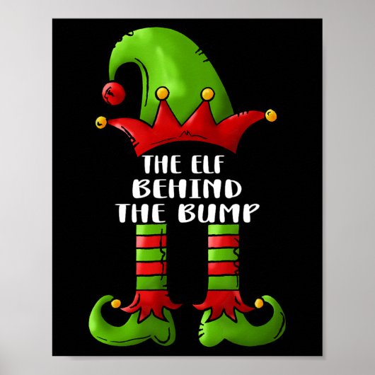 Der Elf hinter der Beule Weihnachten Schwangerscha Poster (Vorne)