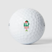 Der Elf ließ mich machen es lustige Weihnachts-Elf Golfball (Vorderseite)